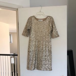 Gold Sequin Dress